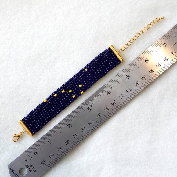 Alaska state flag Big Dipper North Star bead bracelet, handmade, adjustable leng - Picture 7 of 8